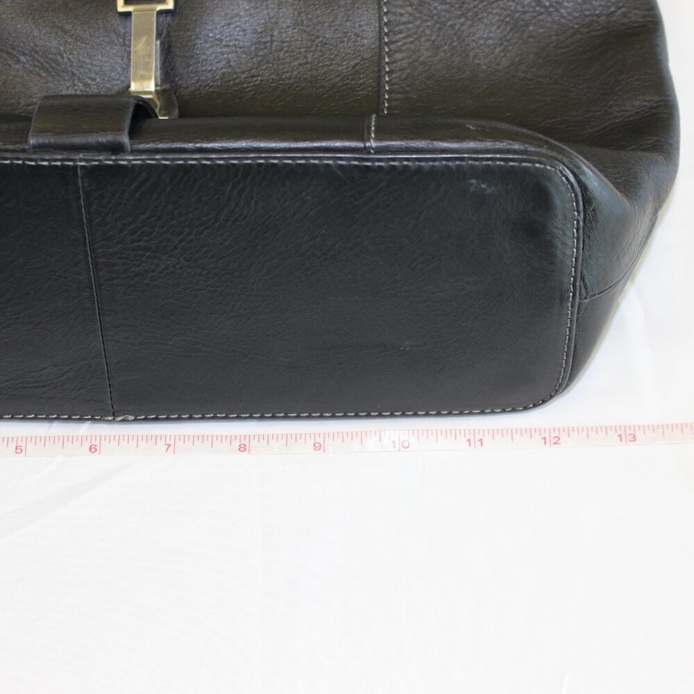 Etienne Aigner Black Leather Handbag Shoulder Bag Purse - Picture 12 of 12